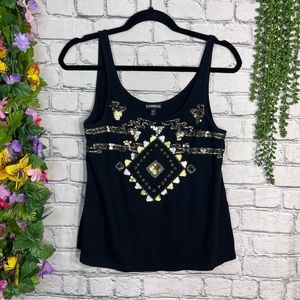≈🌼3/$30🌼Express Sequin Sleeveless Scoop Neck Tank Top Size Small